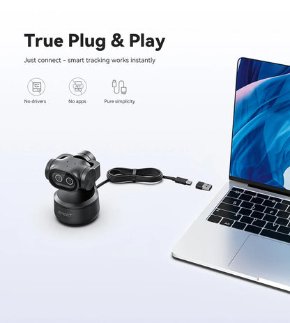 4K Webcam PTZ Web Camera EMEET PIXY Dual-Camera AI Tracking Video Camera for Streaming With SonySensor Gesture Control Autofocus