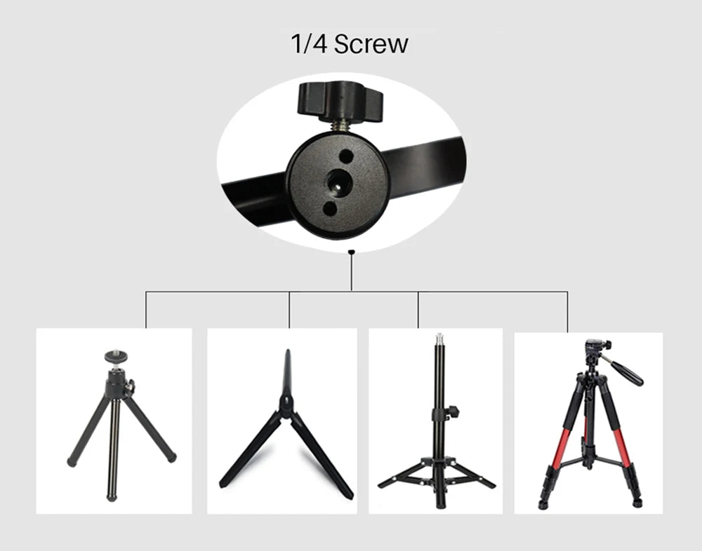 26cm 10 inch Led Ring Selfie Light Dimmable Photography Lighting Kit Usb Charge Lamp With Tripod For Live Video 120 Lamp Beads