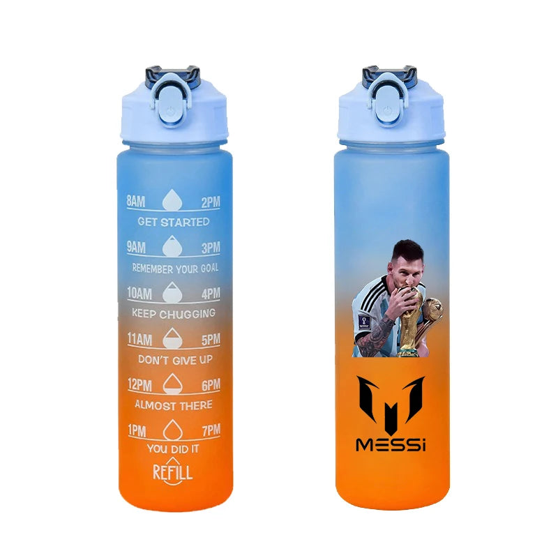 750ml CR7 Sports Water Bottles Anime Football Star Ronaldos Frosted Bottle Outdoor Travel Gym Fitness Jugs Portable Drinking Cup