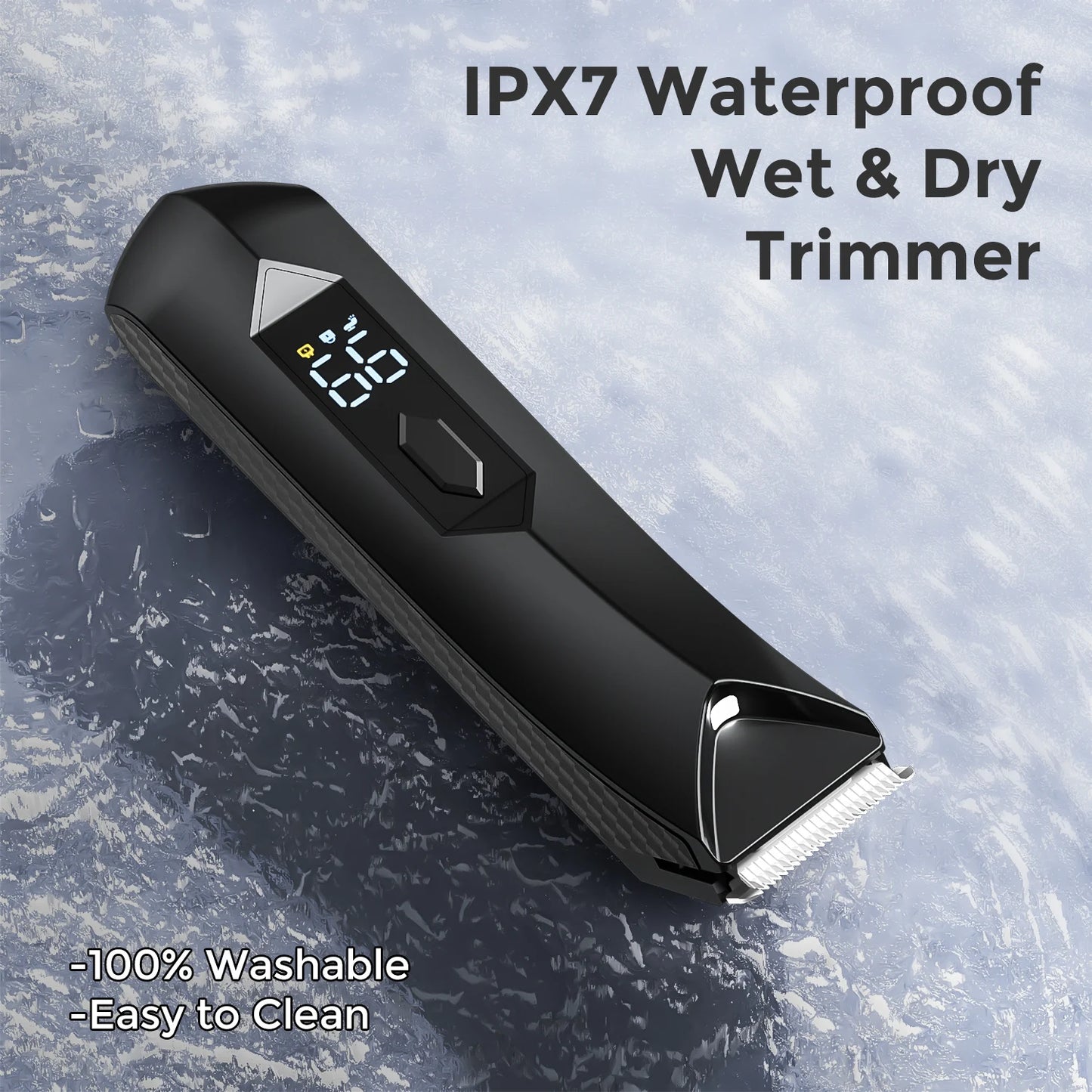 Sejoy T8S Electric Groin Hair Trimmer for Men,Rechargeable Body Groomer & Pubic Waterproof Body Hair Clippers