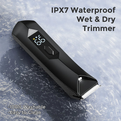 Sejoy T8S Electric Groin Hair Trimmer for Men,Rechargeable Body Groomer & Pubic Waterproof Body Hair Clippers