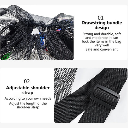 Loogdeel Football Basketball Ball Pack Double Shoulder Storage Pouch Shoulder Net Pocket Bag Training Sports Equipment Bag