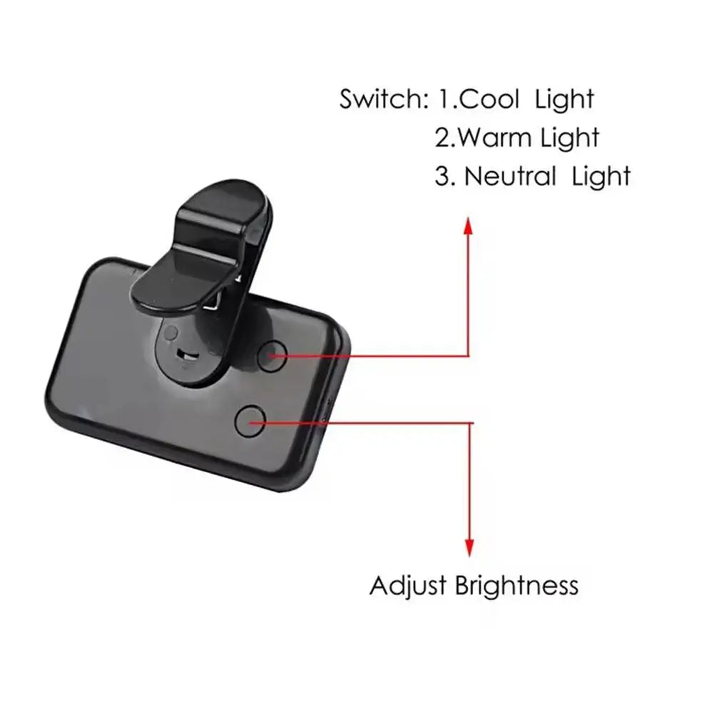 Portable LED Selfie Fill Light Rechargeable 3 Modes Adjustable Brightness Clip On For Phone, Laptop, Tablet Meeting, Make Up