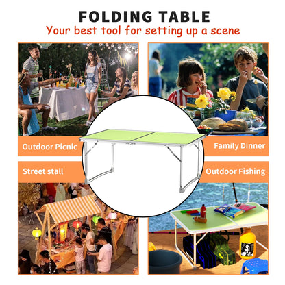 Folding Table Desk Indoor Table Bed Sofa Tray Lap Standing Desk Stand Reading Holder Outdoor Table for Picnic Camping BBQ Party