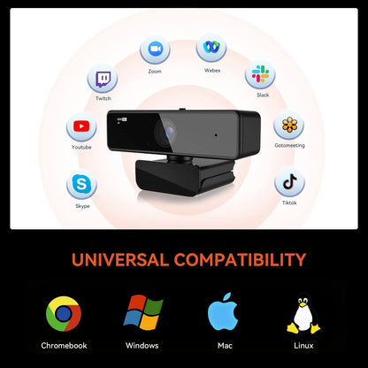 NUROUM V11 2K Webcam With Dual Microphone 1080P 60fps 1440P 30fps FHD Computer Mini Web Camera USB for PC Laptop