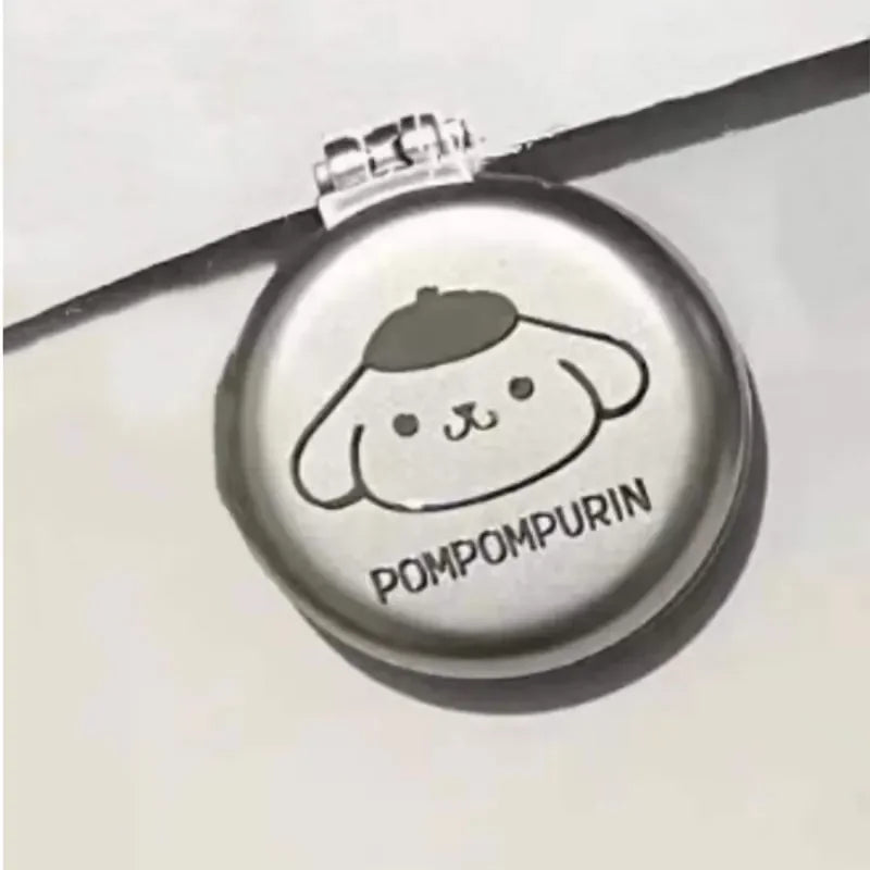 1 piece of Hello Kitty Sanrio Folding Hair Comb, Hair Style and Mirror Cinnamoroll Anime Portable Travel Comb Tool