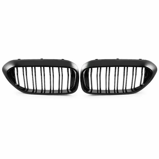 1 Pair Grille For BMW G30 G31 5 Series Sport M5 Front Kidney Dual Slats Racing Grill Gloss Black Replacement Part Double Line