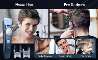 Sejoy Professional Electric Hair Clippers Men Cordless Hair Trimmer Rechargeable LED Display IPX7 Hair Cutting Machine
