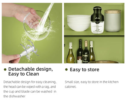 Wancle Electric Meat Grinder Kitchen Chopper Stainless Steel Blade Vegetable Garlic Crusher Household Food Processor Blender