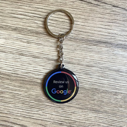 Waterproof  Epoxy  NFC Tap Review Keychain Google Review Follow us on Instagram Facebook NFC Key Card