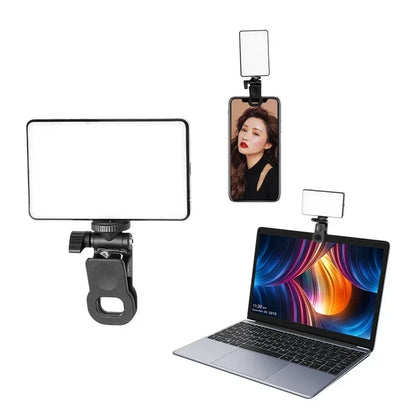 Pocket LED Selfie Light for IPhone Samsung IPad Mobile Phone Laptop Clip Ring Flash Fill Video Photo Ringlight Photography Lamp