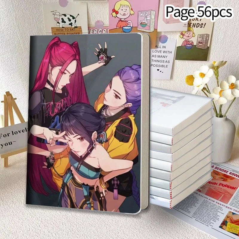 Kpop Demon Coil Notebook Anime Huntrix Book Notebook Decorative Party Gift for Guest Birthday Party Supplies Kpop Warrior