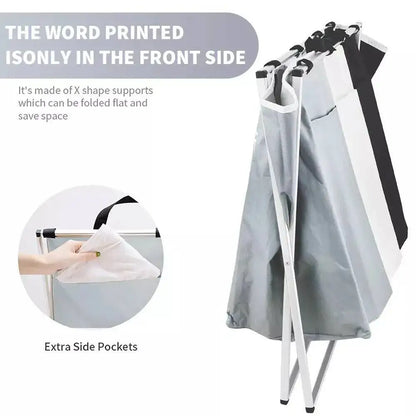 Großer Wäschekorb/Wäscheorganizer, faltbar, hell/dunkel, 3 Fächer