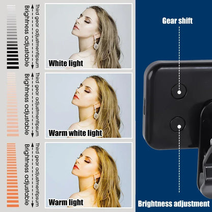 Mini Selfie Fill Light Rechargeable Adjustable Brightness Clip on 3 Mode Led Light for Mobile Phone PC Laptop Clip Filllight