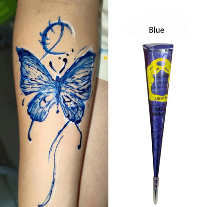25g Indian Henna Dark Red Tattoo Paste Temporary Henna Cone For Tattoo Body Art Sticker Special Body Art Paint Henna