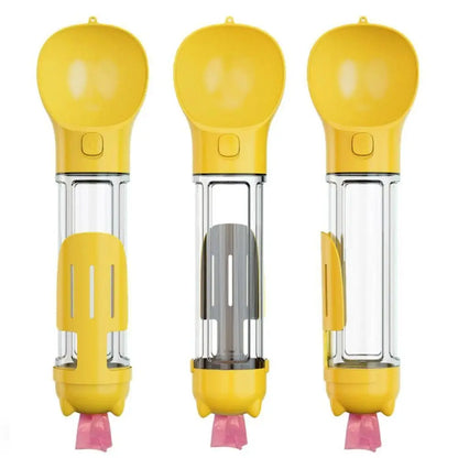 300/500ml Pet Water Food Dispenser 3 in 1 with Trash Bag Box and Shovel Pet Dog Water Bottle Leak Proof Dog Food Feeder