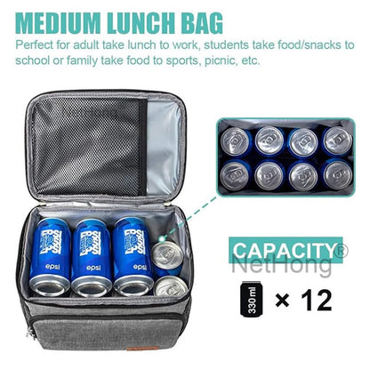 Bag, Insulated Cooler Bag Thermal Lunch Tote Bags For Men Women