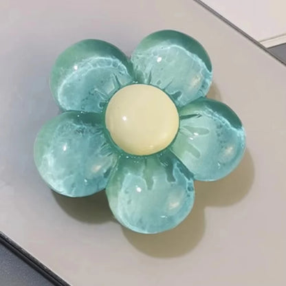 Korean Cute 3D Transparent Flower Phone Grip Tok Griptok Japan Phone Holder For iPhone 15 14 13 Phone Pro Max Stand Holder