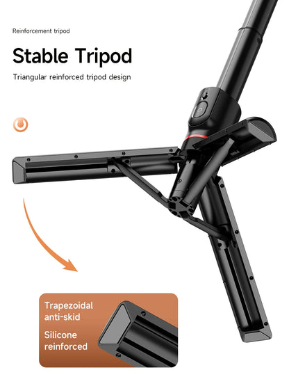 Magnetic Selfie Stick Tripod with Bluetooth Remote Magsafe Cellphone Stand for iPhone 14 13 12 Pro Max Vertical Shooting