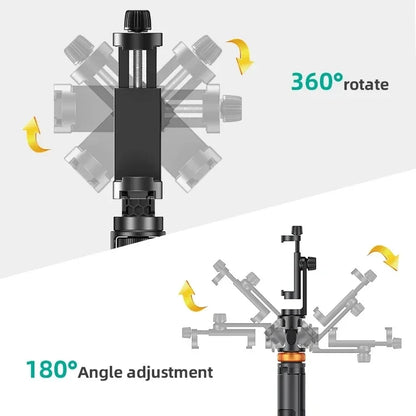 1.49M Wireless Selfie Stick Tripod Stand with Bluetooth Remote Extendable Tripod for iPhone Mobile Phone Tiktok Live Streaming