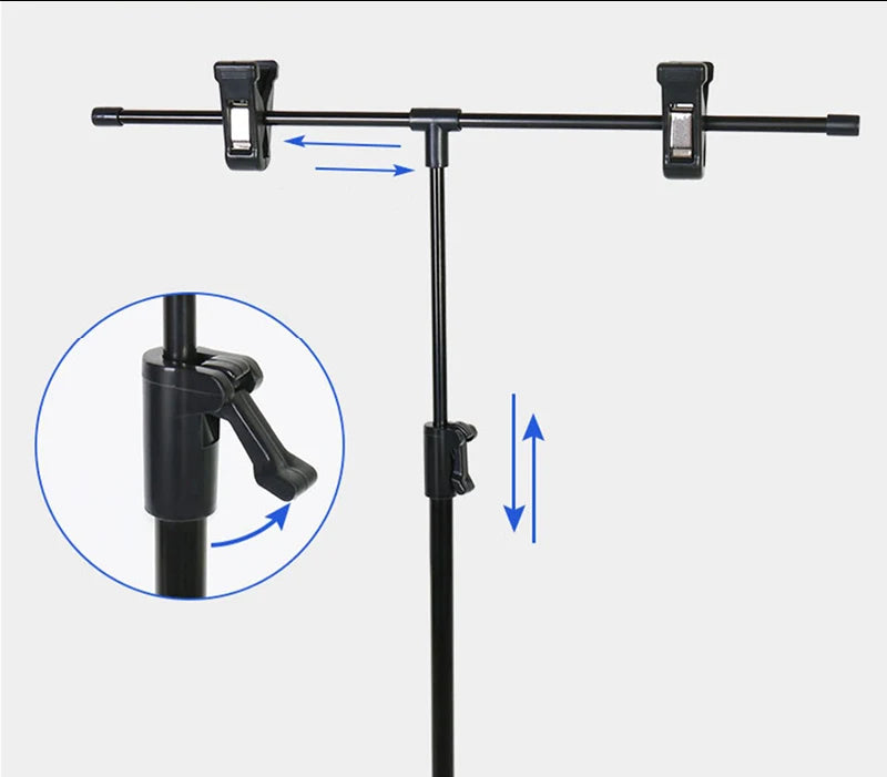 BFOLLOW 30cm T Shape Background Stand with 40cm PVC Backdrop Props for Product Photography Desk Photo Shooting Kit Studio Set