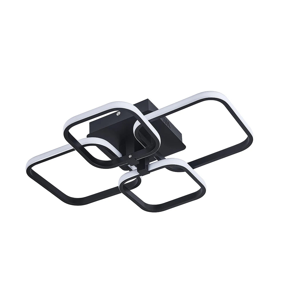 KOMORE Moderne, energieeffiziente LED-Deckenleuchte, halbaufgesetzt, Weiß / Stufenlos dimmbar