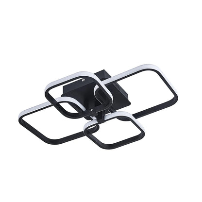 KOMORE Moderne, energieeffiziente LED-Deckenleuchte, halbaufgesetzt, Weiß / Stufenlos dimmbar