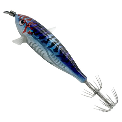 Horizontal wood Shrimp 5.5g Laser Luminous Floating Egi lure Squid Jigging Shrimp Octopus Cuttlefish Night Fishing Baits Sea