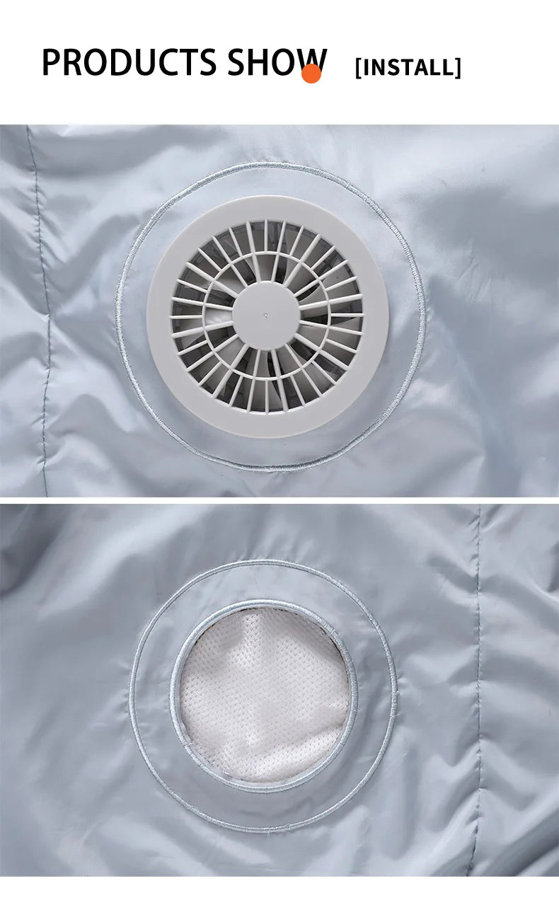 Summer Cooling Fan-Equipped Air-Conditioned Vest—Ideal for High-Temperature Work Environments; Breathable Outdoor Cooling Vest