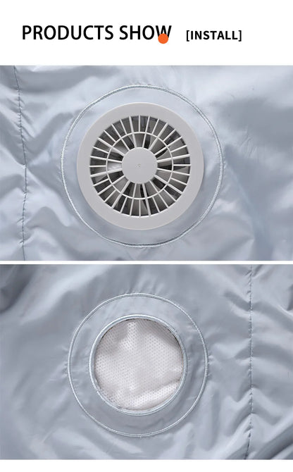 Summer Cooling Fan-Equipped Air-Conditioned Vest—Ideal for High-Temperature Work Environments; Breathable Outdoor Cooling Vest
