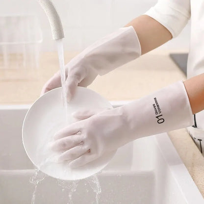 Waterproof Housework Cleaning Gloves Kitchen Cleaning Latex Laundry Dishwashing Gloves Wear Resistant Rubber Gloves