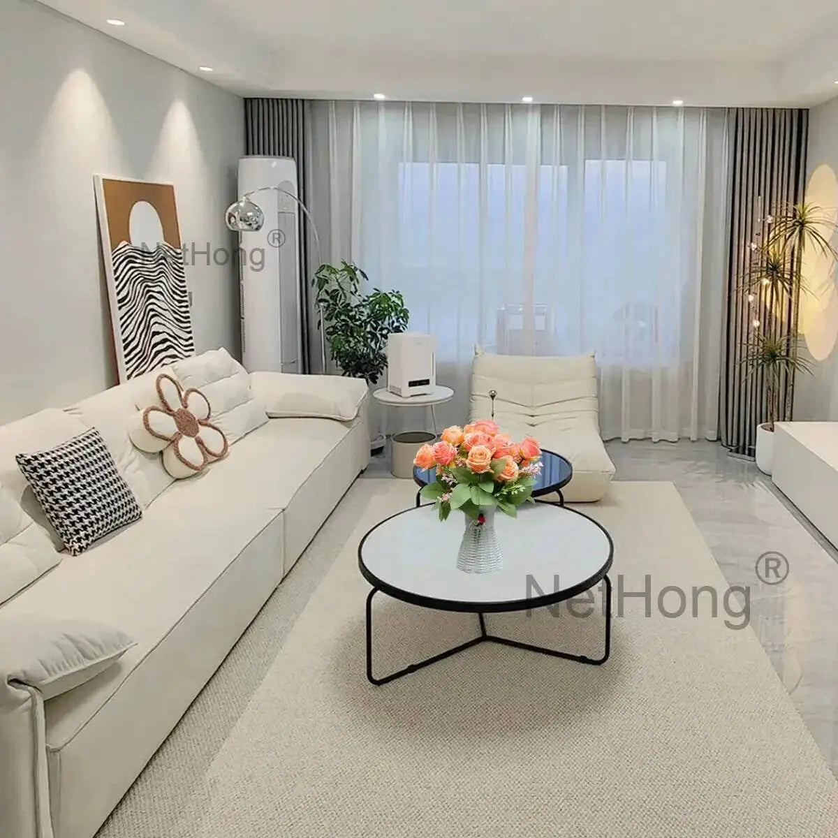 Artificial Flowers Fake Plants Plastic UV Resistant Home In/Outdoor Garden Decor