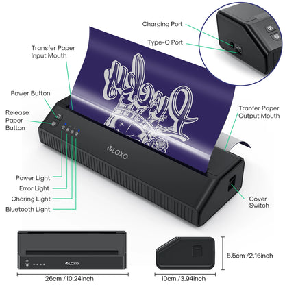 MHT-P8008 Tattoo Transfer Thermal Printer Tattoo Stencil Printer Machine A4 Tattoo Thermal Printer