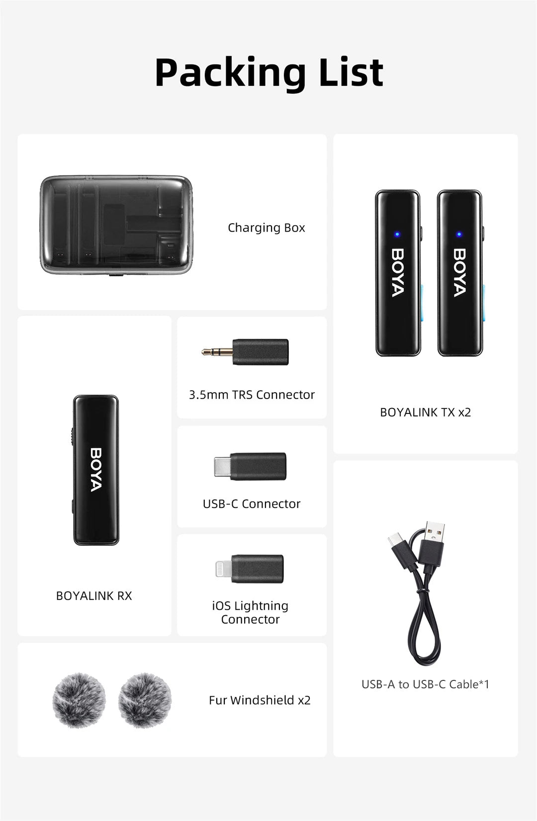 BOYA BOYALINK Wireless Lavalier Lapel Microphone for iPhone Android DSLR Camera Youtube Live Streaming Audio Recording Interview