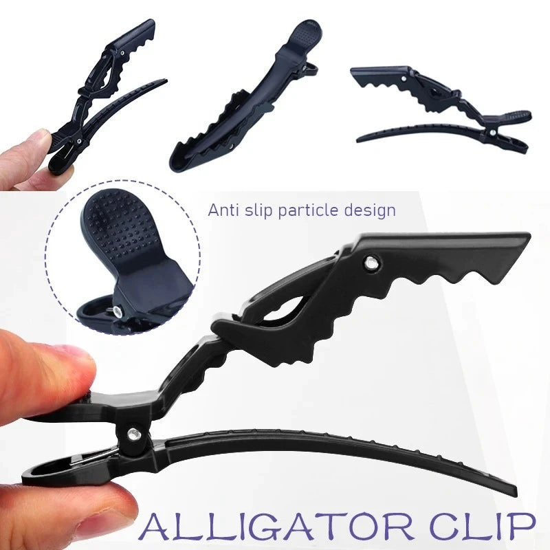 Hot 6pcs/lot Plastic Hair Clip Hairdressing Clamps With 1 Roll Disposable Haircut Necks Hairdressing Collar Hairdressing Set