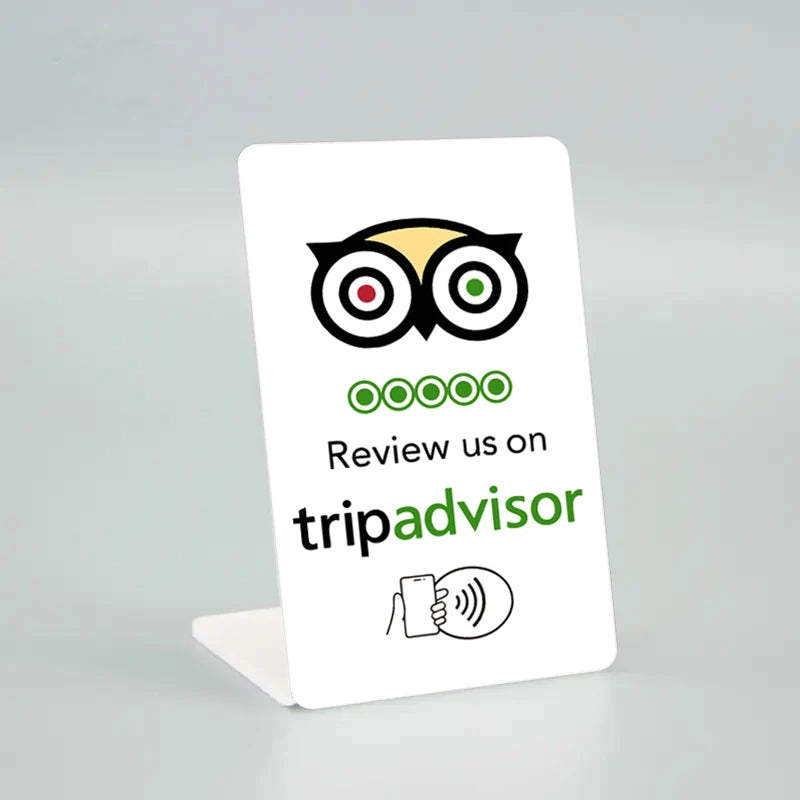 NFC Programmable Google Review Card NFC Table Display NFC Google Reviews Display Bending Card