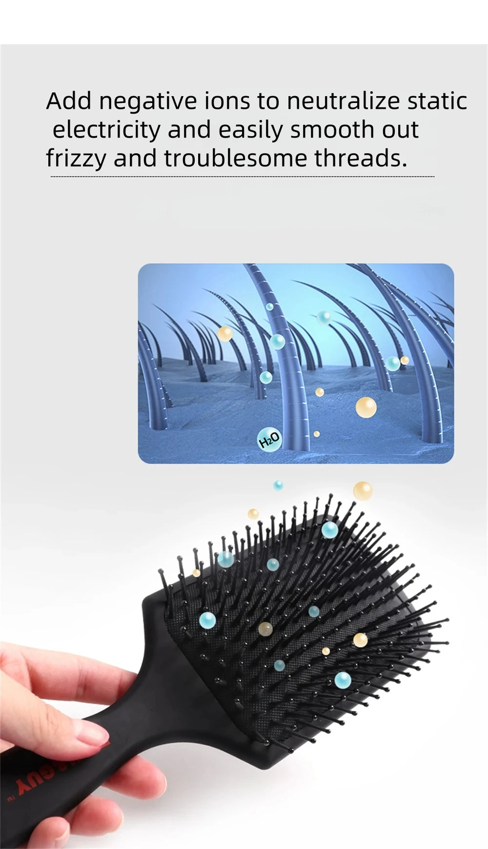 Professional Salon Air Hairdressing Cushion Comb Barbershop Anti-Static Hair Brush Massage Home Diy Curly Styling Tools