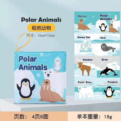 Children Early Educational Toys Rustle Sound Soft Cloth Book Fruits Animal Numbers Food Means of Transportation Cognition Toys