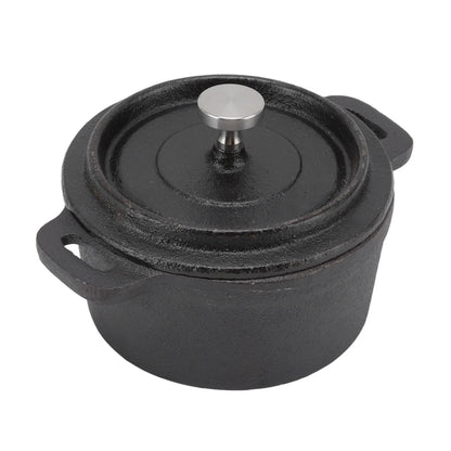 Cast Iron Pot Dutch Oven with Lid Double Traditional Thickened Cooker with Handle for Slow Cooking Barbecue Pasta Kitchen Tool