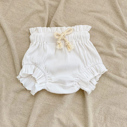 Summer Baby Girls Clothes Set Infant Ruffle Bodysuit Top PP Shorts Bloomers 2PCS Outfits 0-24 Months Toddler Romper Baby's Sets