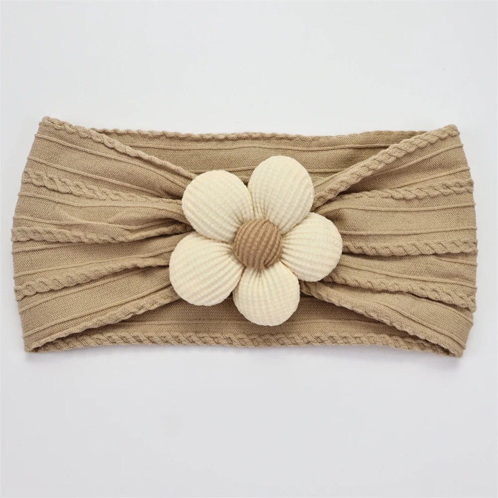 New Flower Nylon Girl Hairband Elastic Soft Baby Headband for Children Turban Headwear for Newborn Baby Kids Hair Accessories