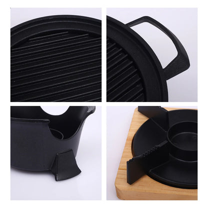 Mini Barbecue Stove Detachable Japanese Alcohol Stove Non-stick BBQ Grill Furnace Roasting Meat Tool for Picnic Camping Stove