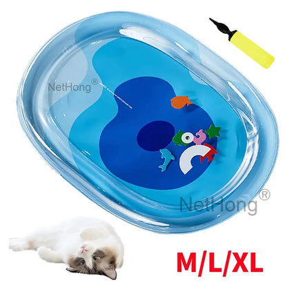 Tummy Time Mat Iatable Summer Cooling Pet Water Bed Cushion For Cats