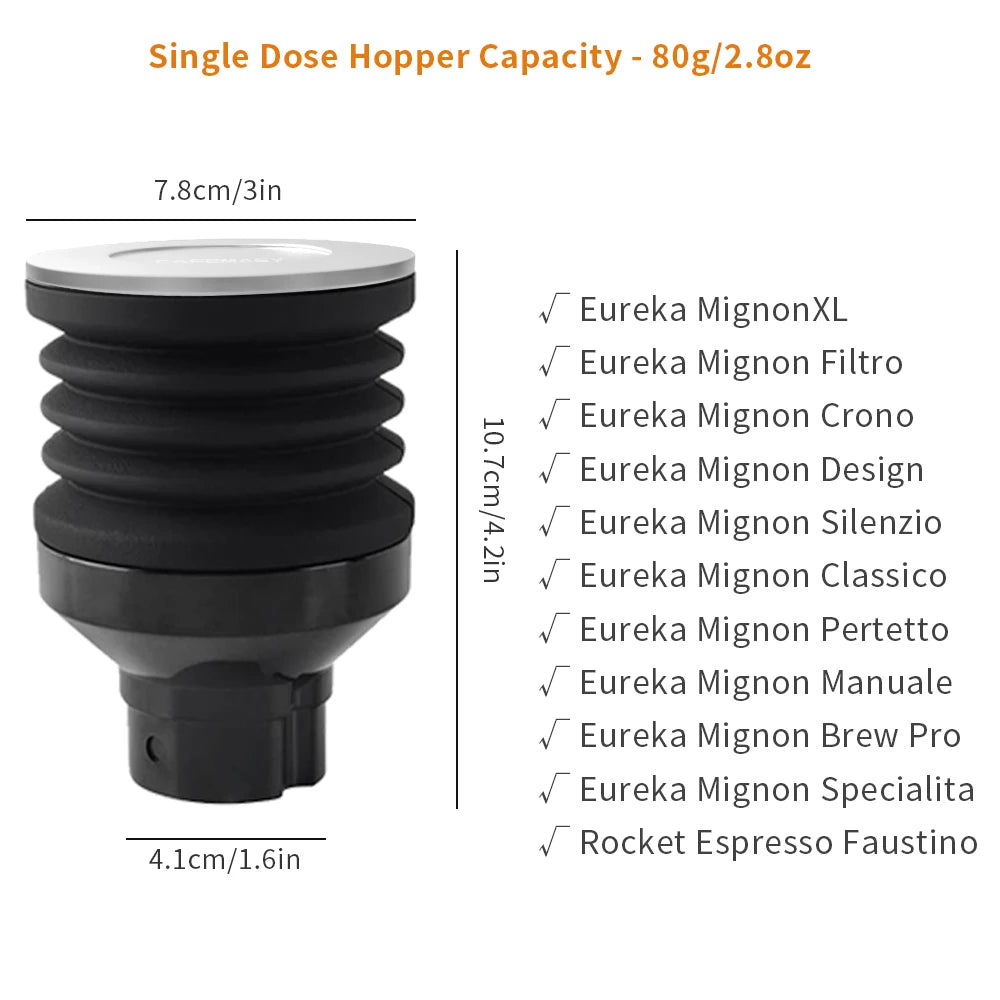 Coffee Beans Grinder Single Dose Hopper/Bellows Coffee Grinder Bean Bin Blowing Cleaning Tools For Eureka Mignon And Helios