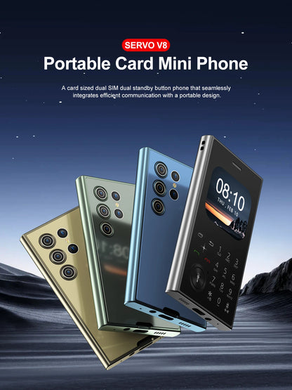 SERVO V8 Feature Mobile Phone 2 SIM Standby Magic Voice Speed Dial Blacklist FM Radio Torch 2G GSM Card Style Button Cellphones