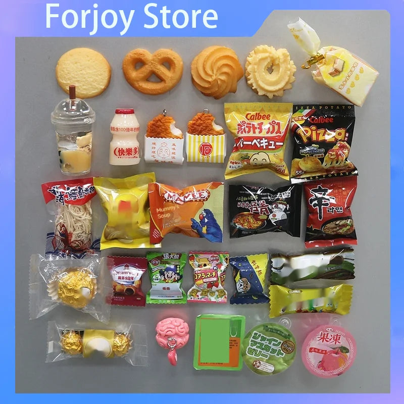 South Korean Ins Cute And Interesting Simulation Of Small Snacks Miniature Refrigerator Sticker Magnetic Magnet Decoration Gift