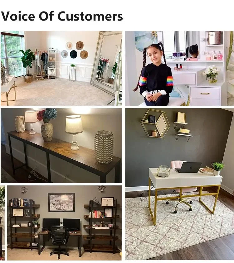 Tribesigns Industrial Console Table, 40 inch Narrow Entryway Foyer Table with Geometric Base, Rustic Hallway Accent Table