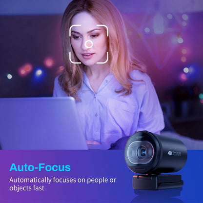 4K Webcam 1080P 60FPS Autofocus Streaming Web Camera EMEET S600 Living Stream Camera With Mics&Privacy Cover for Tiktok/YouTube