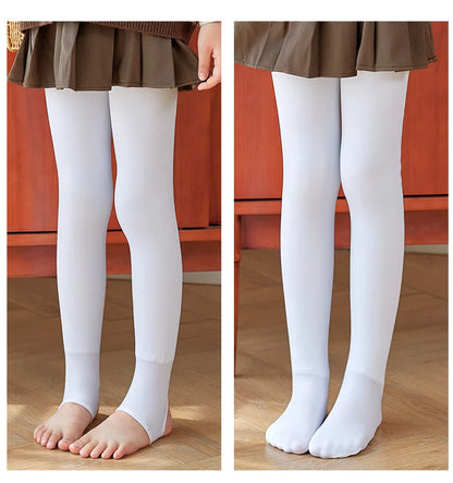 Winter Girls Tights Thicken Warm Pantyhose for Kids Skin/black Children Stocking Teenager Pantys Baby Ballet Underpants