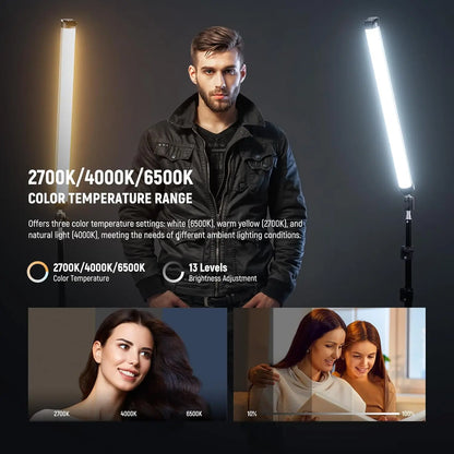NEEWER Basics 21" Magnetic RGB Light Wand LED Handheld Video Tube Lighting Stick with  for Studio Photography Streaming
